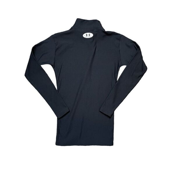 UNDER ARMOUR Mock Neck Long Sleeve Base Layer Shirt Black Size Small - Picture 2 of 5